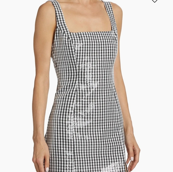 WAYF Icon Sequin Gingham Minidress SIZE XL NEW. - Picture 5 of 12